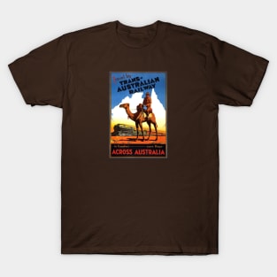 Vintage Trans-Australian Railway Advertising T-Shirt